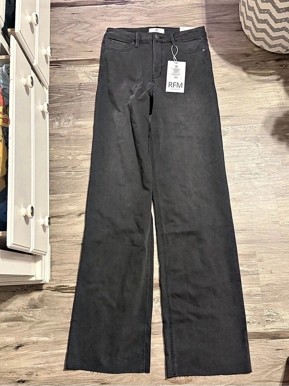 RFM Wide Leg Jeans in Black Waist 11/30 NWT